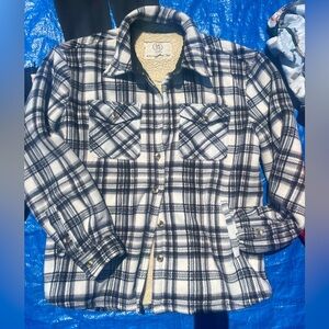 SAGE collective plaid fleece lined jacket size Medium